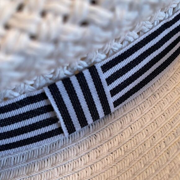 NWT INC International concepts white open braid fedora hat - Picture 3 of 10